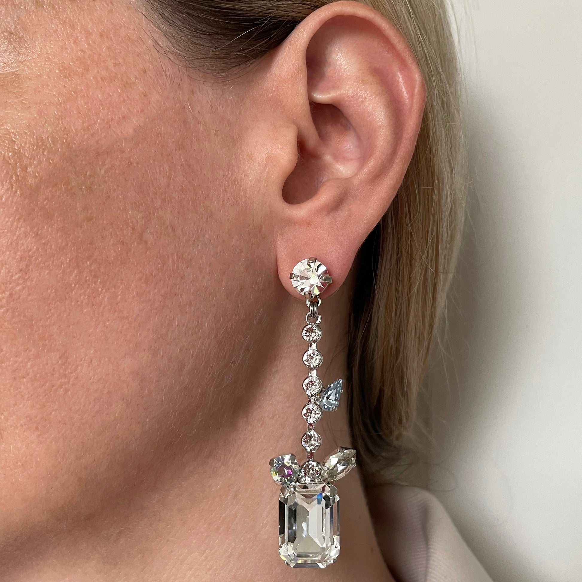 Crystal Art Deco Drop Earrings - Heiter Jewellery