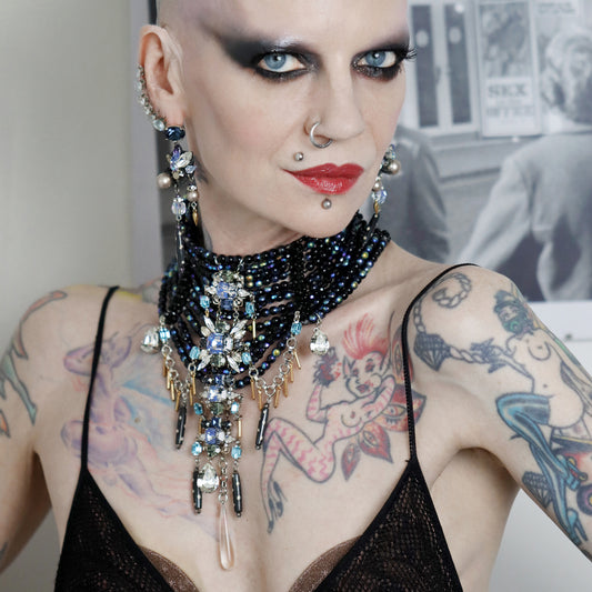 Luna Beaded choker Necklace - Heiter Jewellery