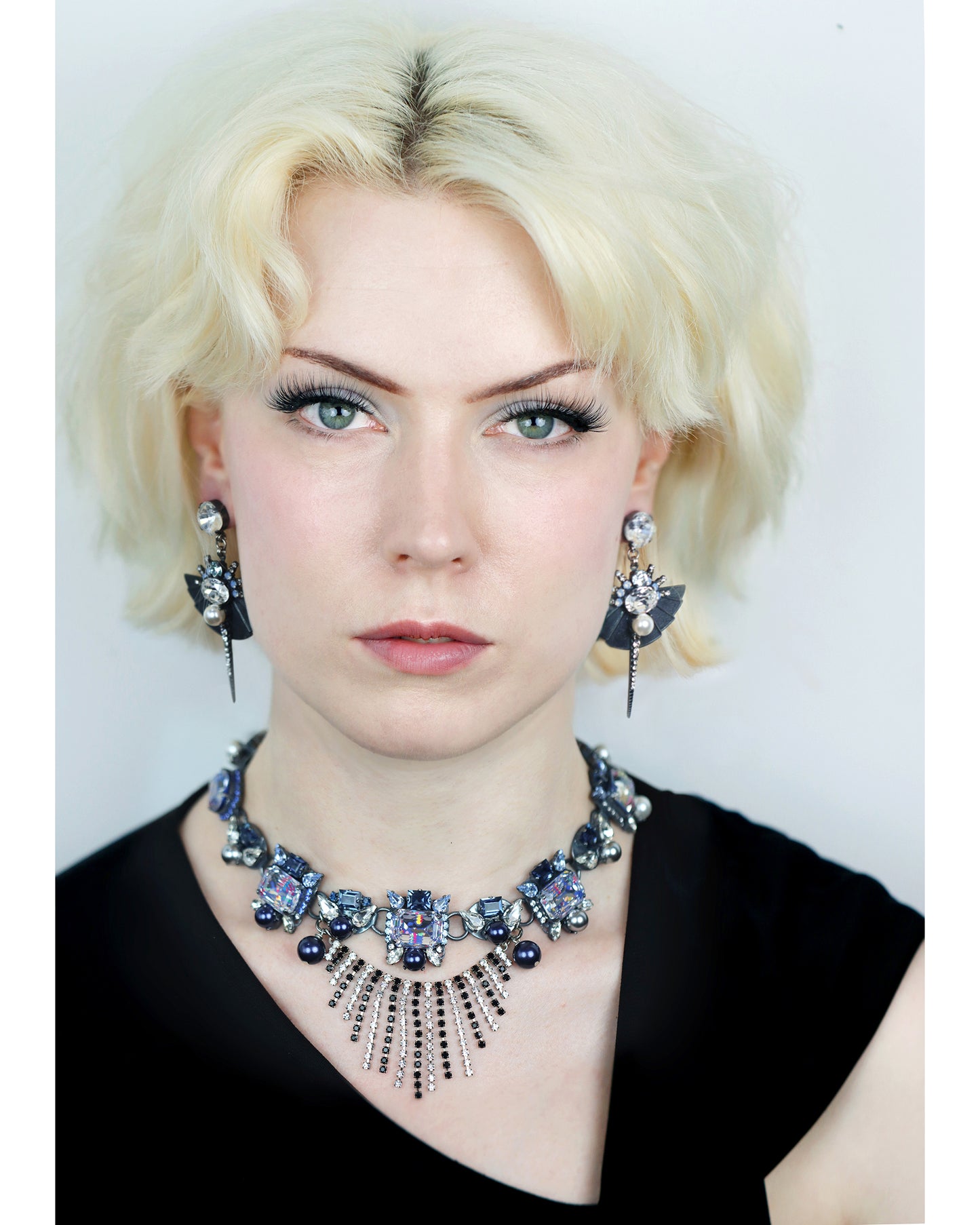 Eclipse Pearl and Crystal Earrings