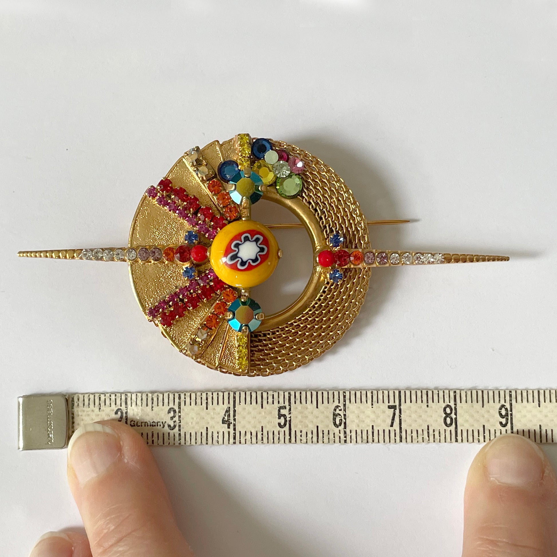 XL Sol Crystal Brooch Pin - Heiter Jewellery