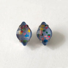 Load image into Gallery viewer, Pastel blue Polka dot stud earrings - Heiter Jewellery

