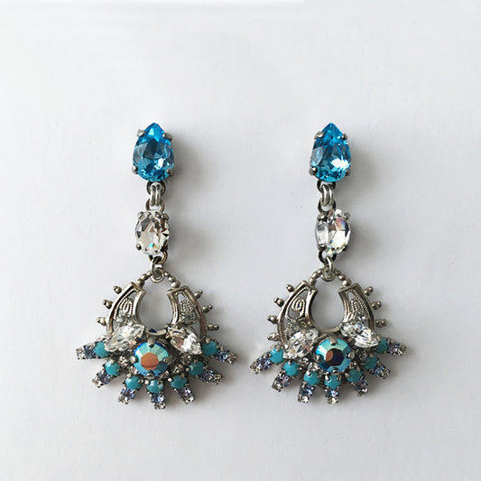 Flores Aquamarine Drop earrings - Heiter Jewellery