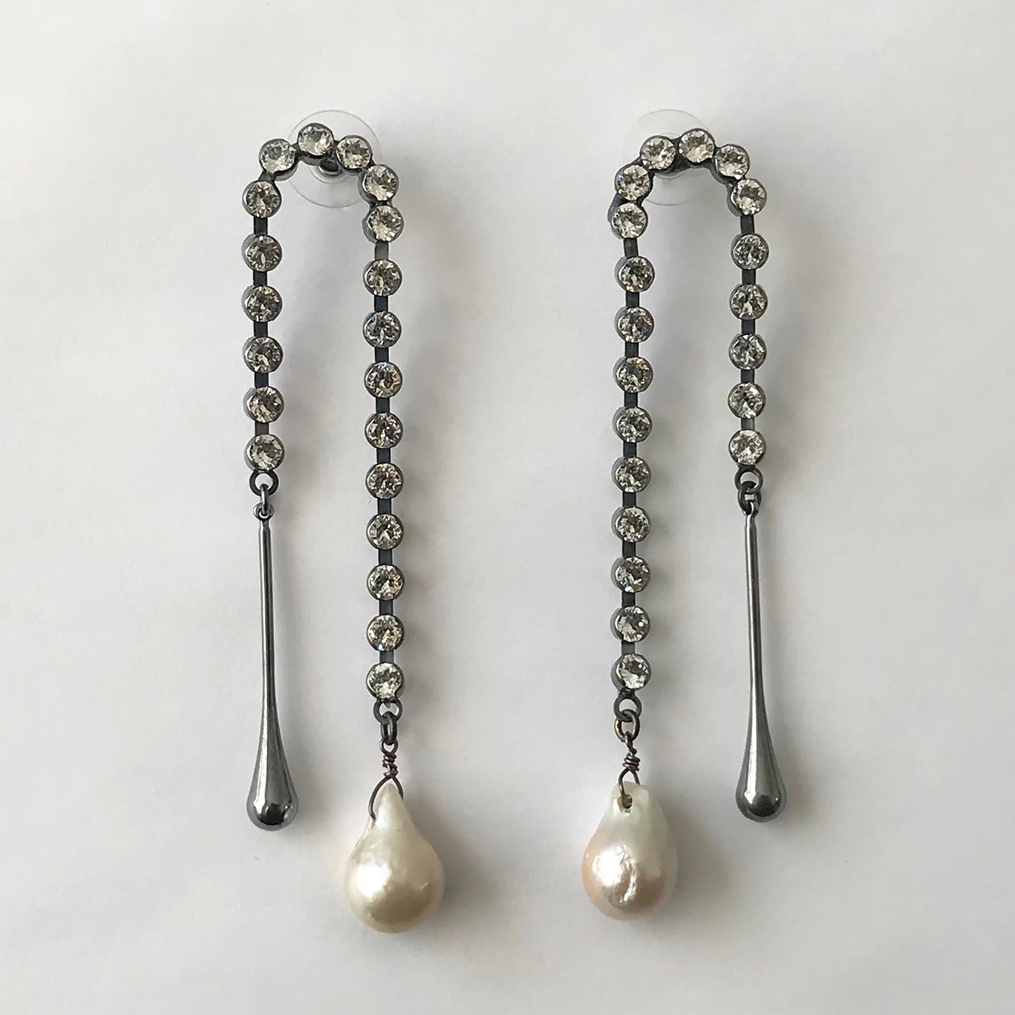 Juno Baroque Pearl and Metal Drop Earring - Heiter Jewellery