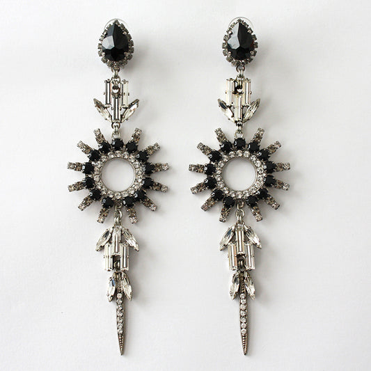 Chrysler Black Earrings - Heiter Jewellery