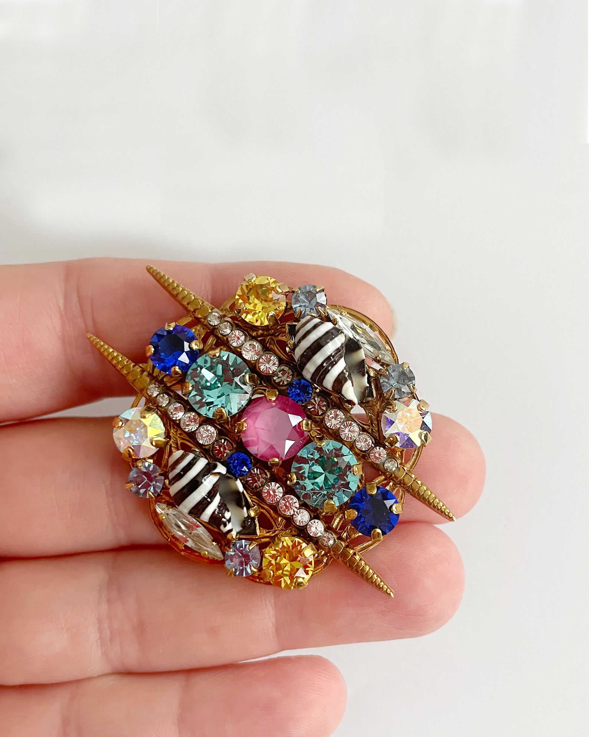 African Queen Crystal Brooch Pin - Heiter Jewellery