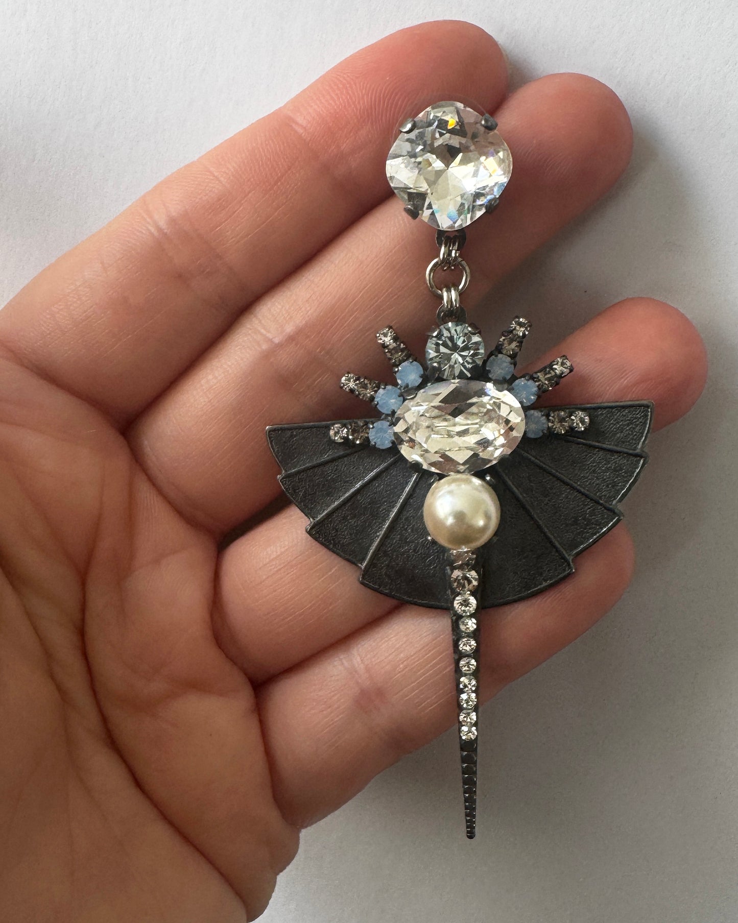 Eclipse Pearl and Crystal Earrings