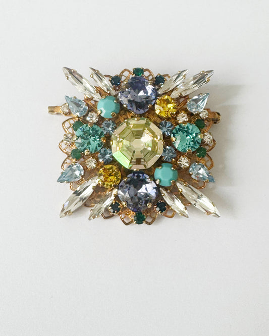 Dahlia Crystal Brooch - Heiter Jewellery