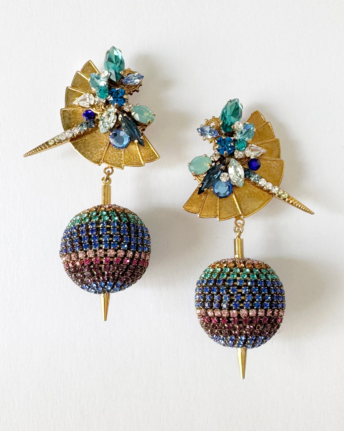 X Large Disco Crystal Earrings - Heiter Jewellery