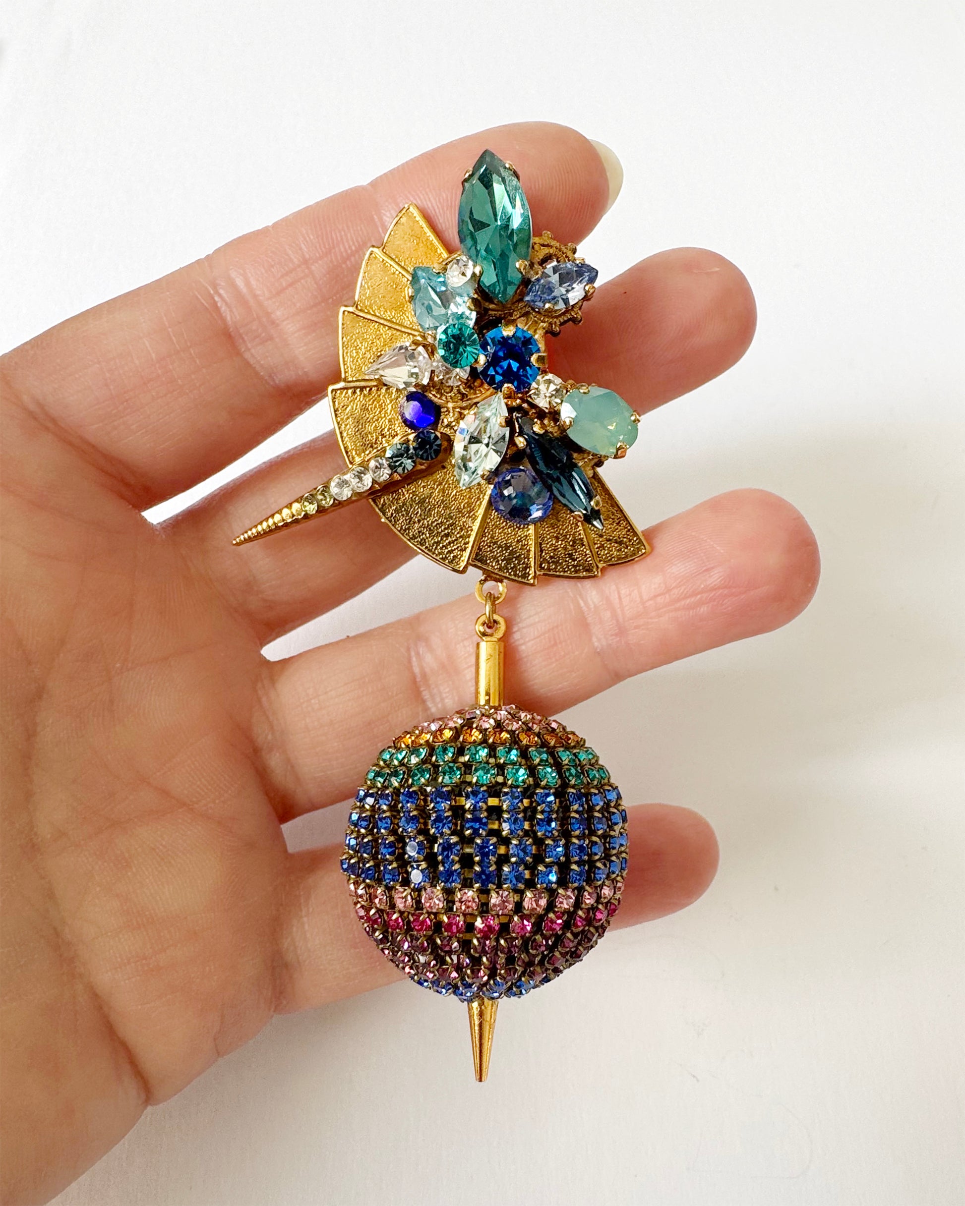 X Large Disco Crystal Earrings - Heiter Jewellery