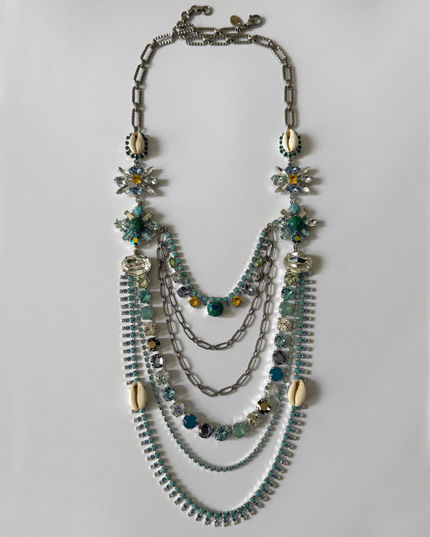 Flores Multistrand Crystal Necklace