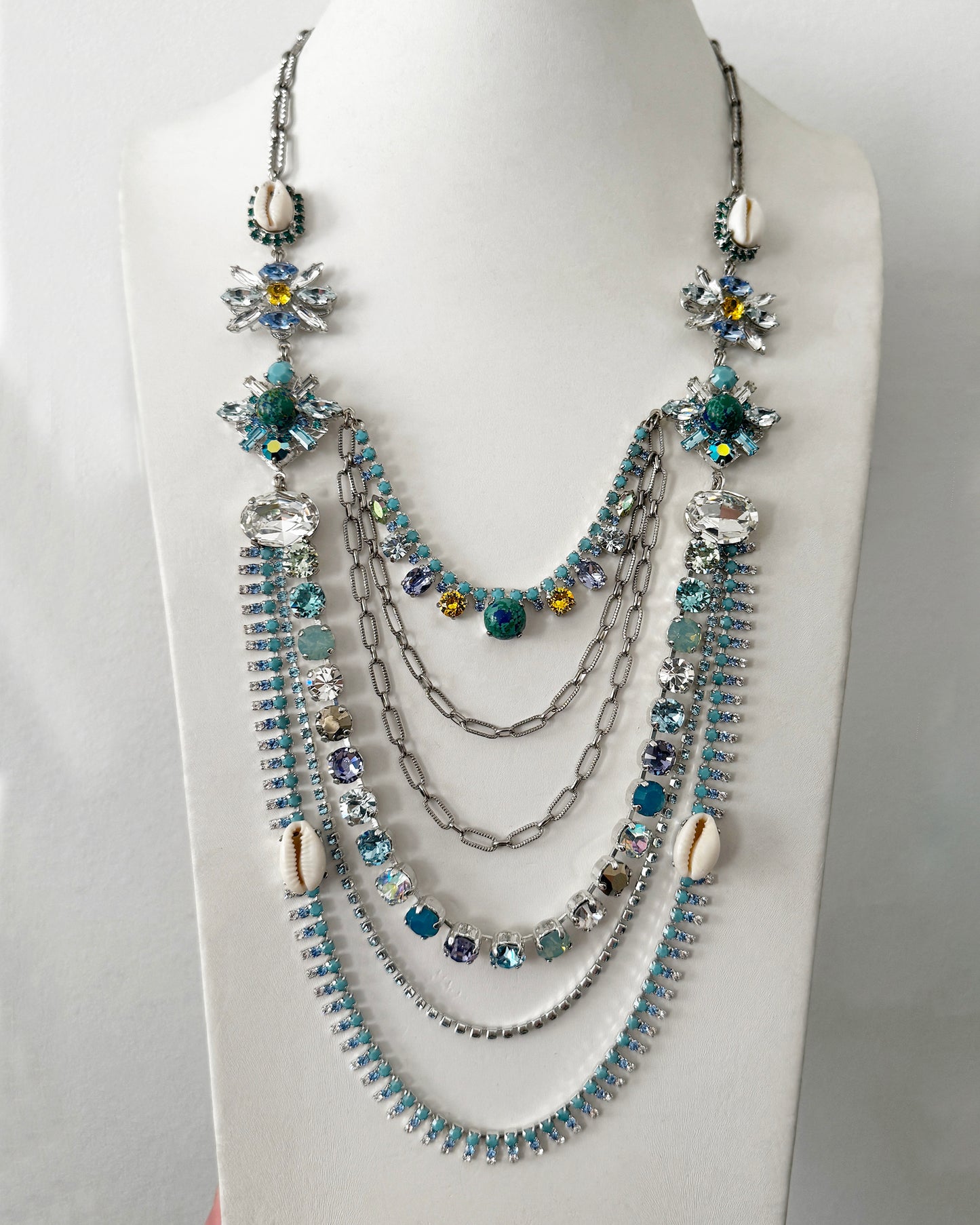 Flores Multistrand Crystal Necklace