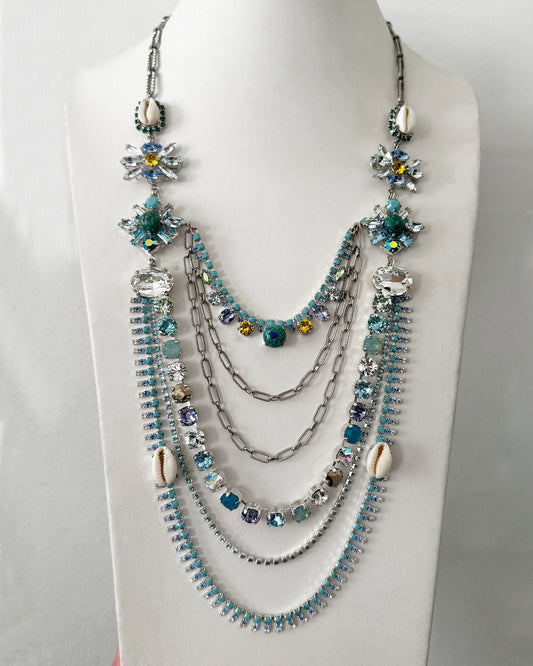 Flores Multistrand Crystal Necklace