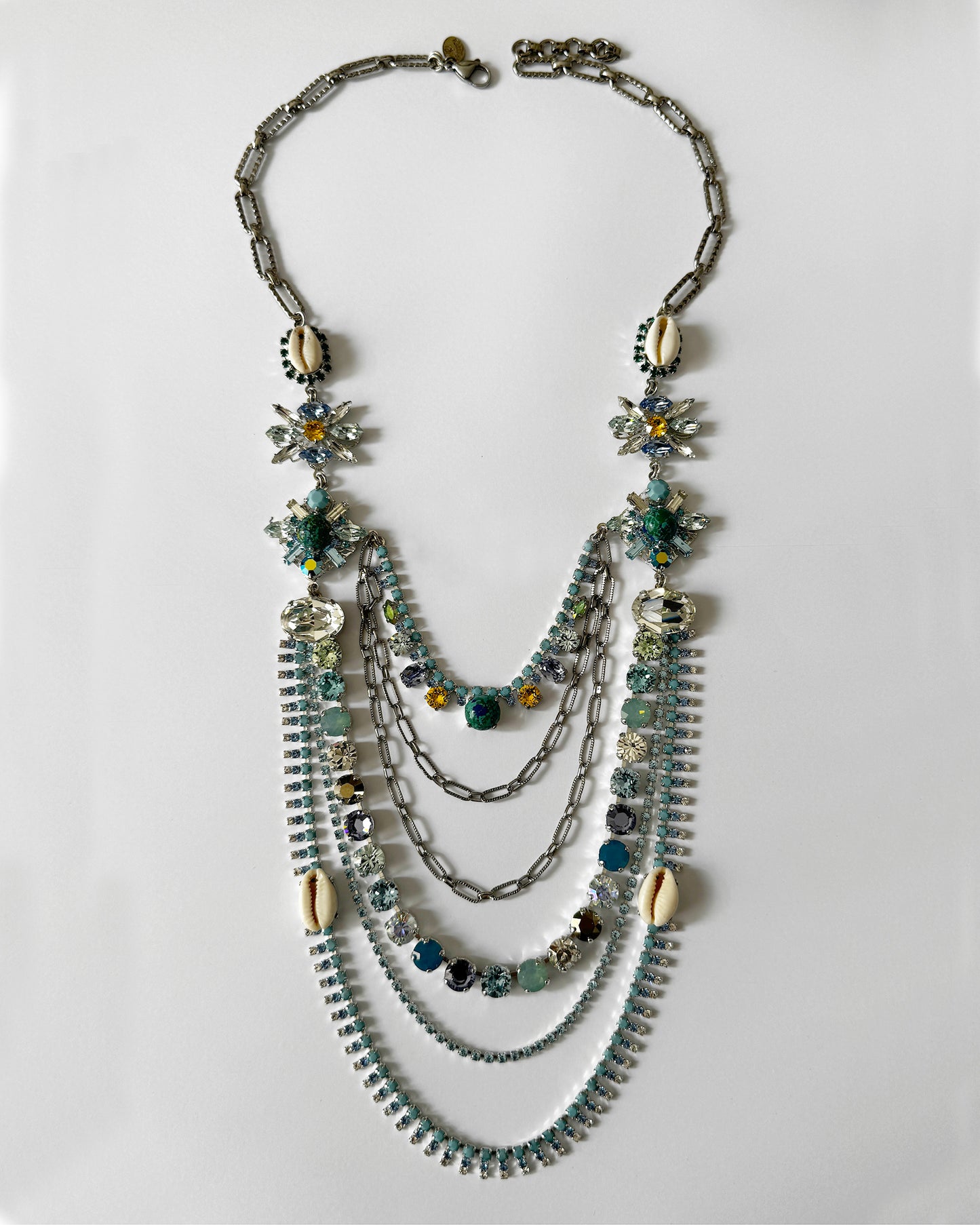 Flores Multistrand Crystal Necklace