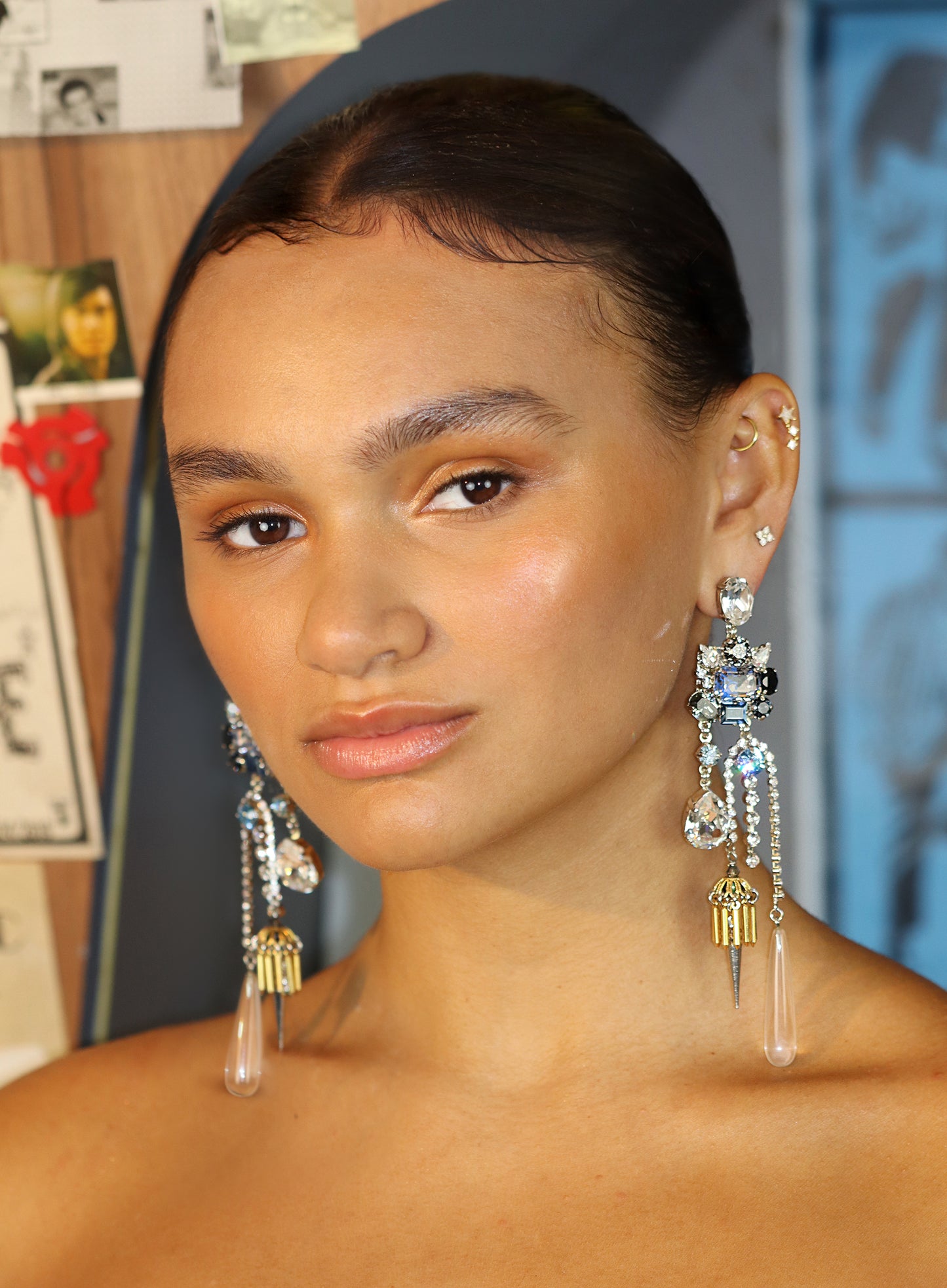 XL Luna Crystal Earrings - Heiter Jewellery