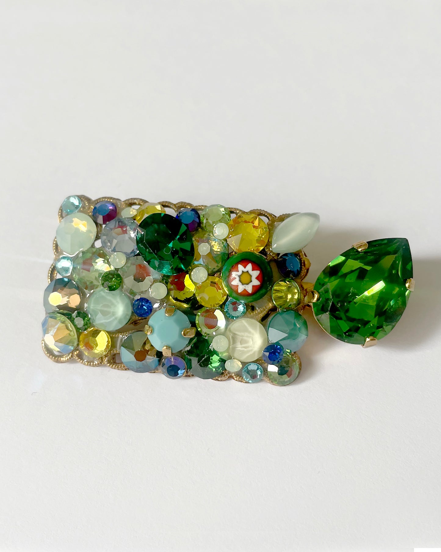 Olivine Crystal Brooch