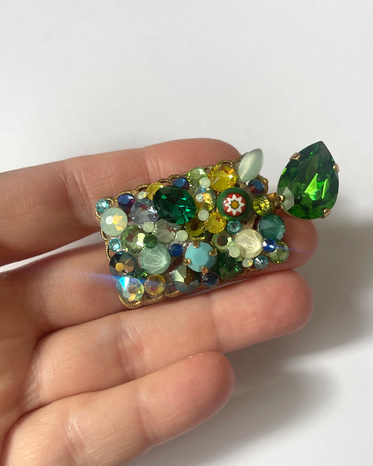 Olivine Crystal Brooch