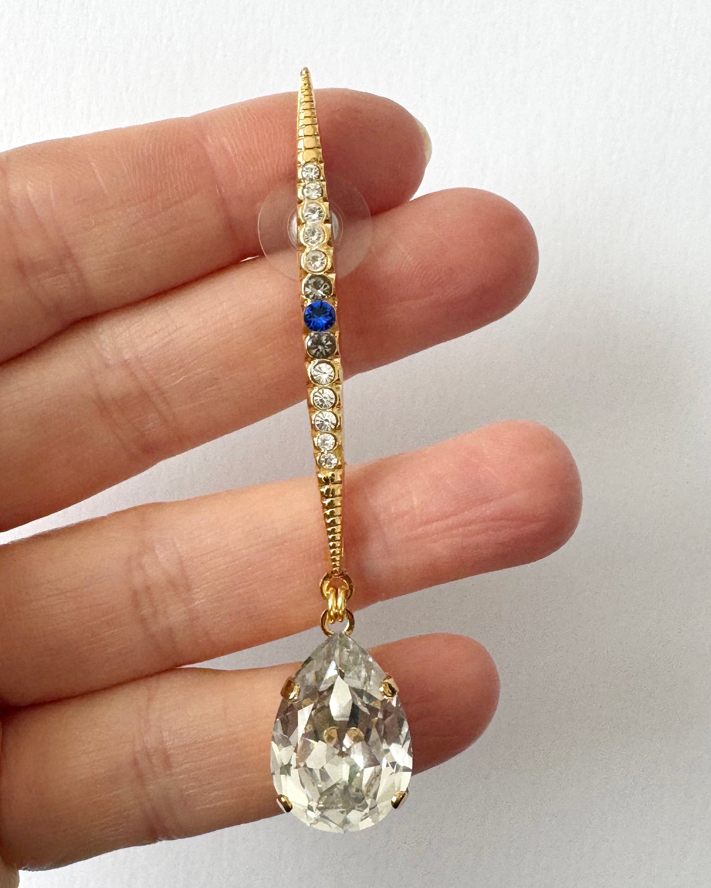 Sapphire Chrysalis Spike Earrings - Heiter Jewellery