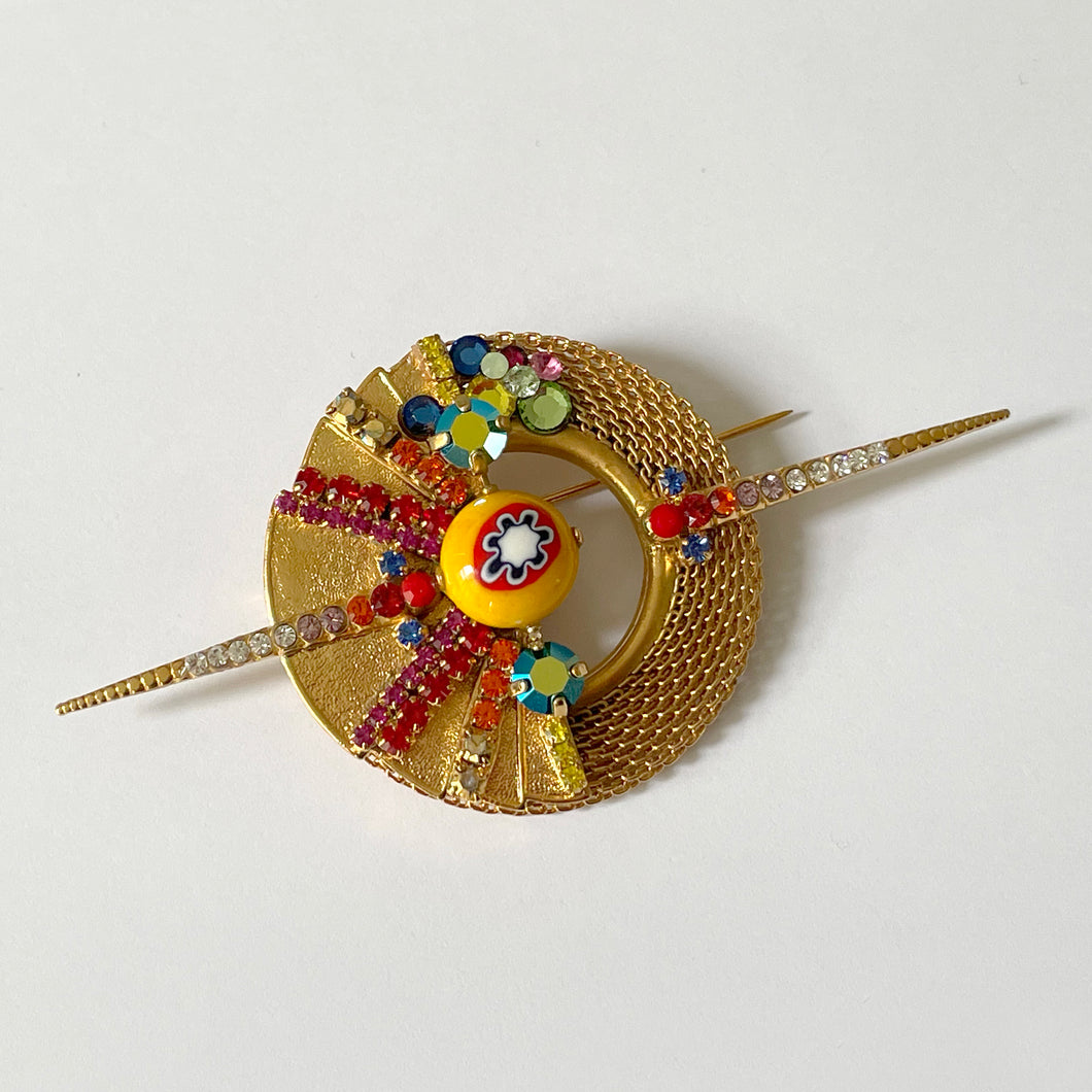 XL Sol Crystal Brooch Pin