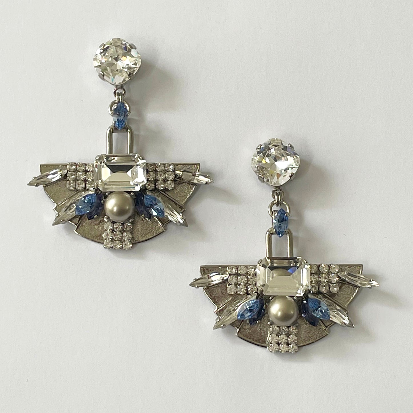 Venice Fan Crystal Earrings