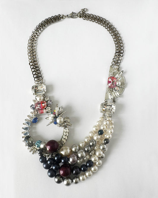 Vivienne Crystal and Pearl Necklace