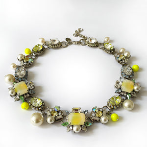 Sabrina Neon Yellow Pearl Necklace - Heiter Jewellery