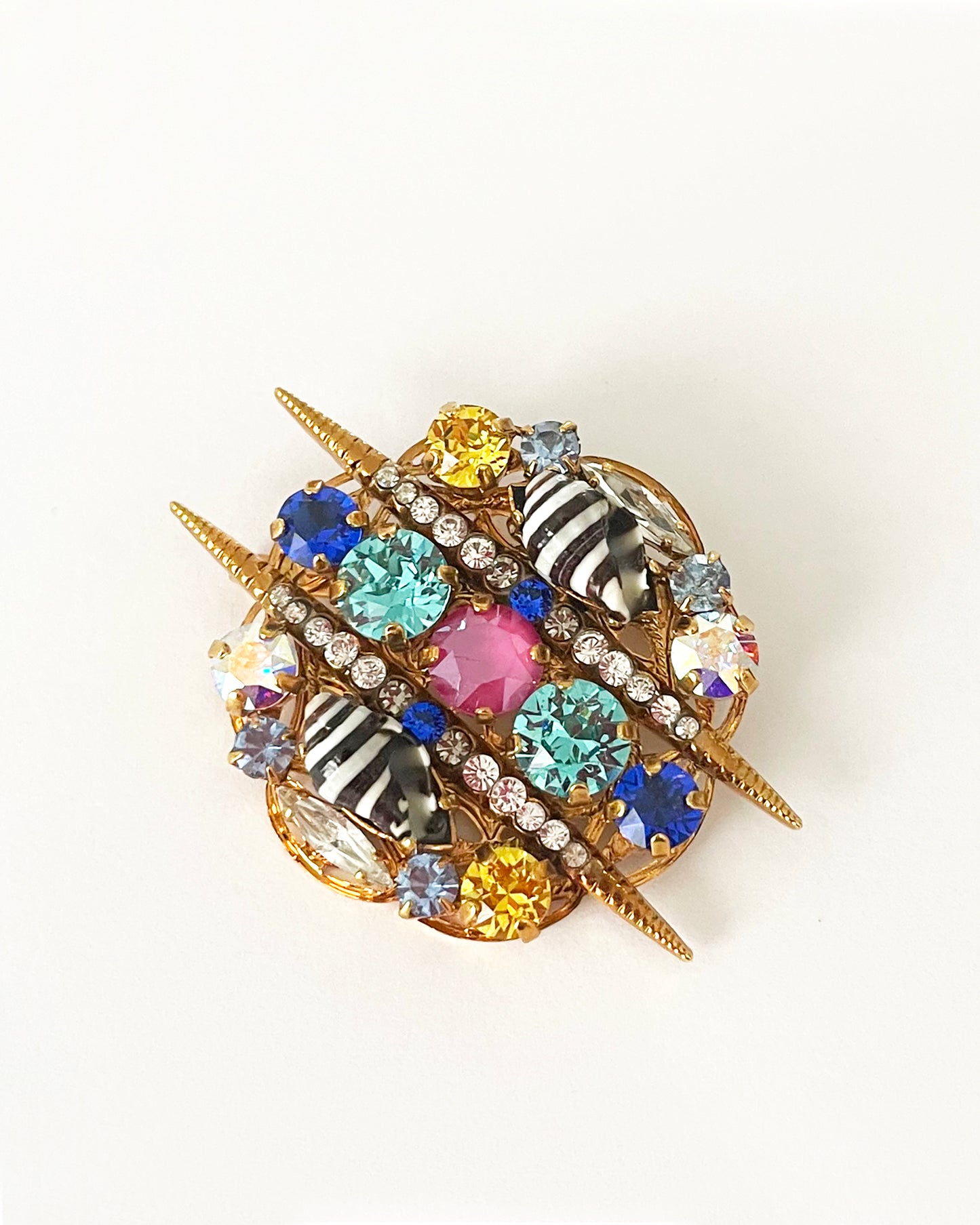 African Queen Crystal Brooch Pin - Heiter Jewellery