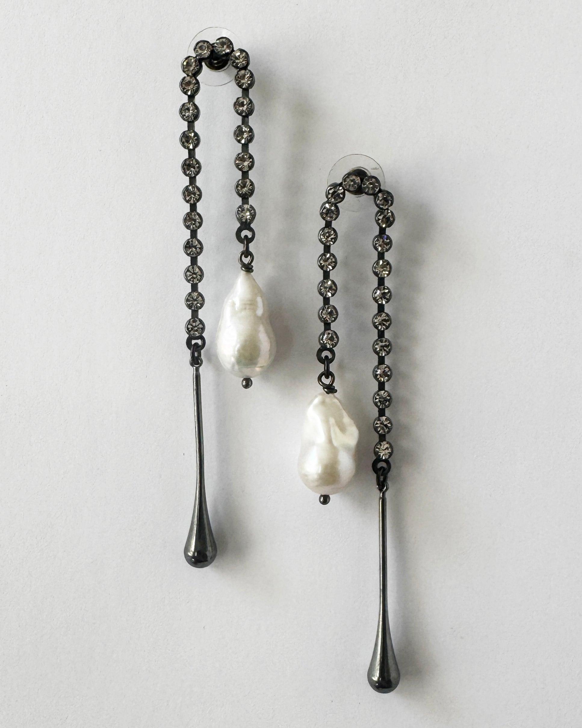 Juno Baroque Pearl and Metal Drop Earring - Heiter Jewellery