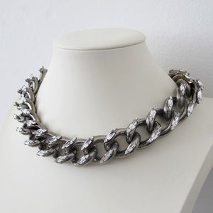 Swarovski Crystal Chunky Chain Necklace - Heiter Jewellery