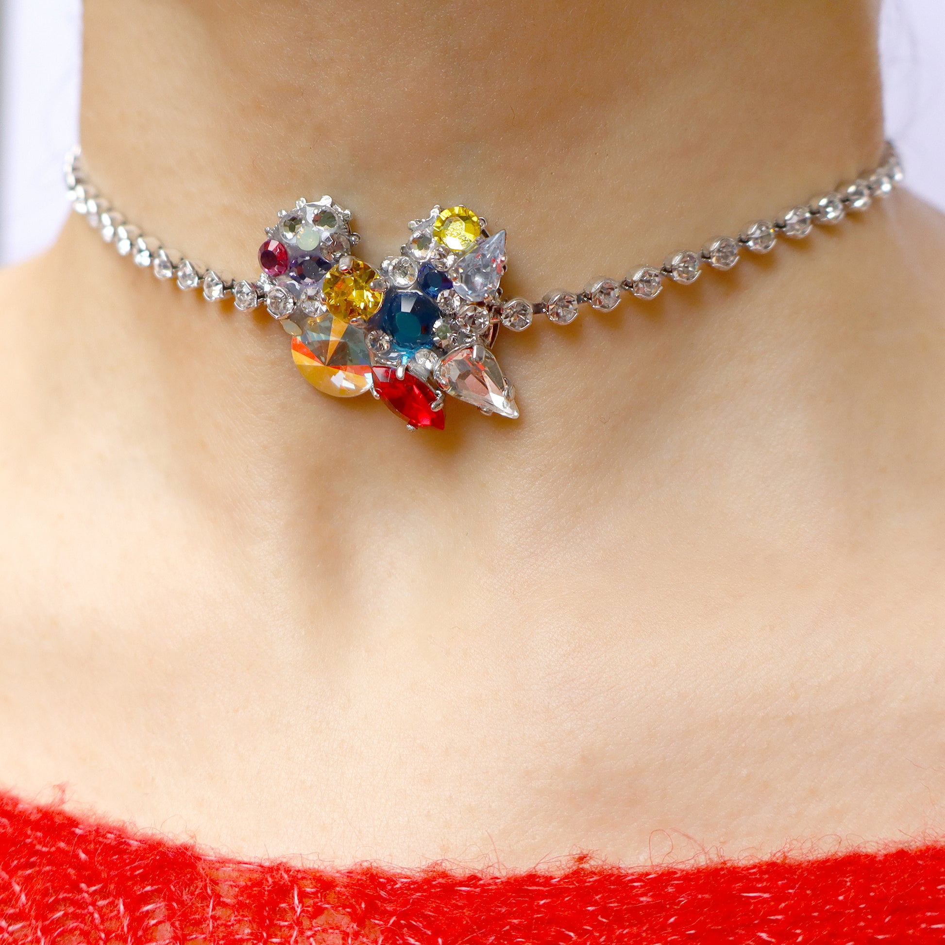 Rainbow Swarovski Crystal Choker - Heiter Jewellery