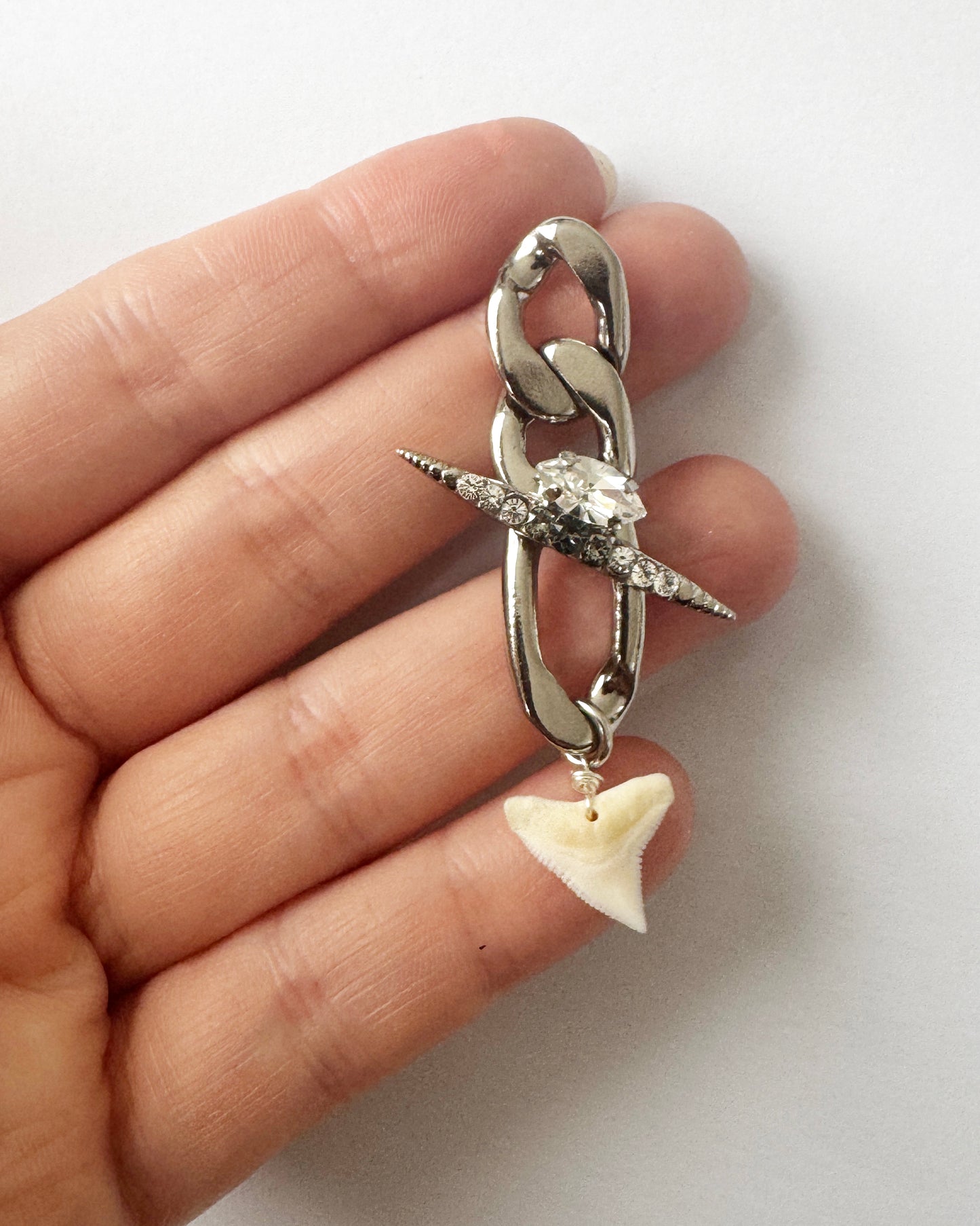 Shark tooth Crystal Earrings - Heiter Jewellery