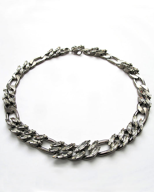 Gia Crystal Chain Necklace - Heiter Jewellery