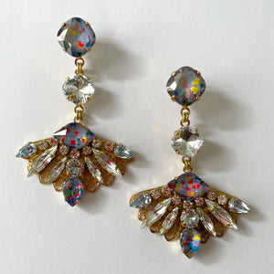 Kusama Blue Fan Earrings - Heiter Jewellery