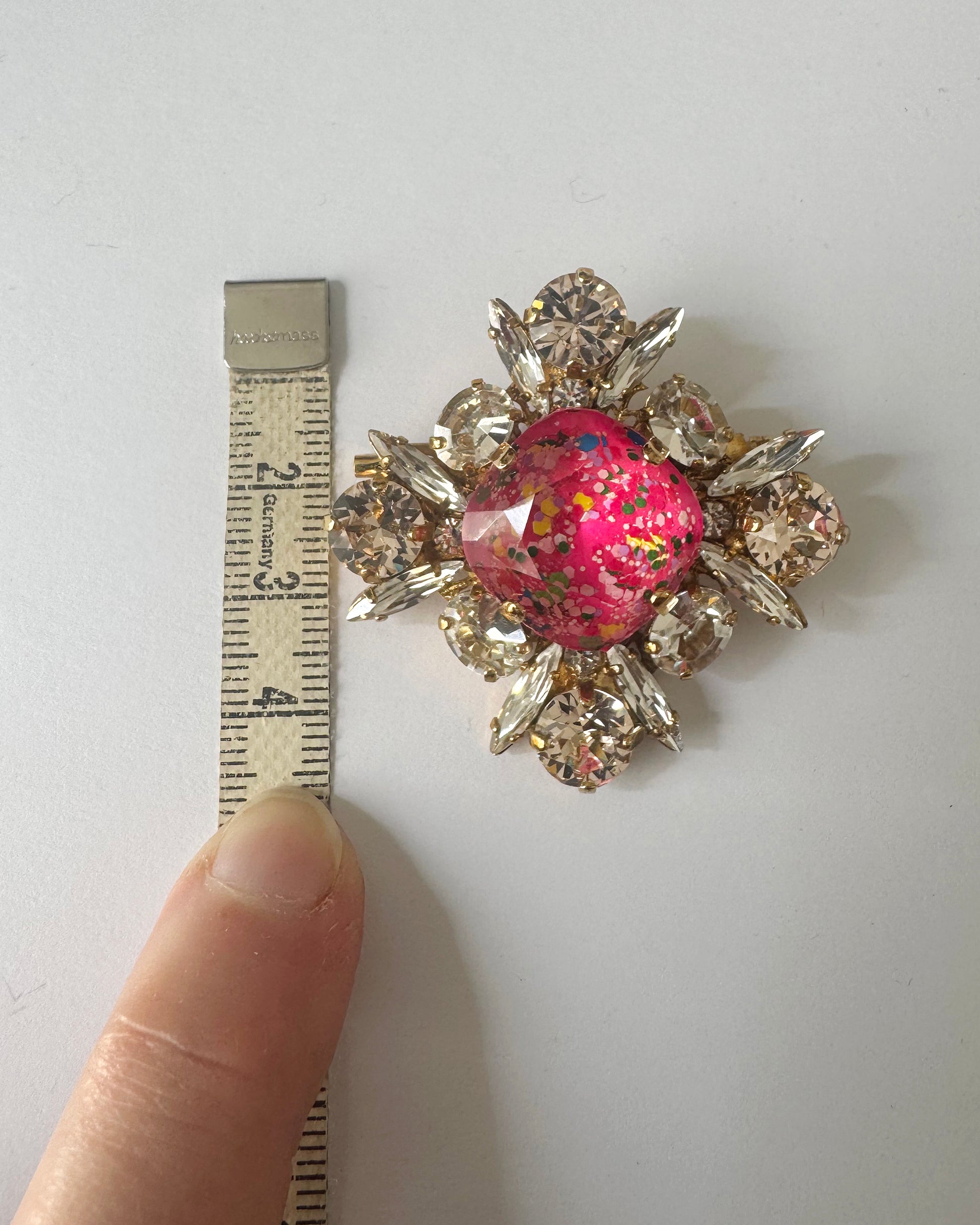 Neon Pink Handpainted Brooch - Heiter Jewellery