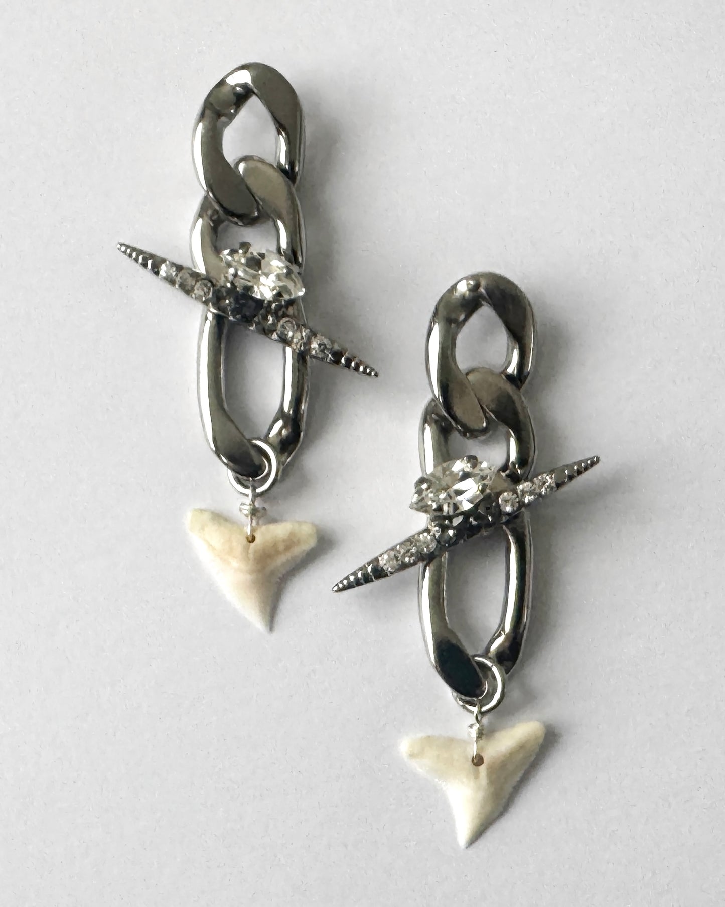 Shark tooth Crystal Earrings - Heiter Jewellery