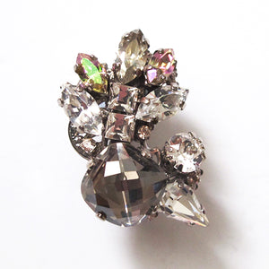 Black Diamond Crystal Earrings - Heiter Jewellery