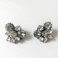 Charger l&#39;image dans la galerie, Black diamond Crystal cluster Earrings - Heiter Jewellery
