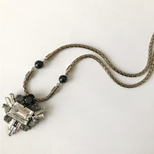 将图片加载到图库查看器，Jet Crystal Pendant Necklace - Heiter Jewellery
