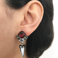 Load image into Gallery viewer, Silver Night Drop Earrings - Heiter Jewellery
