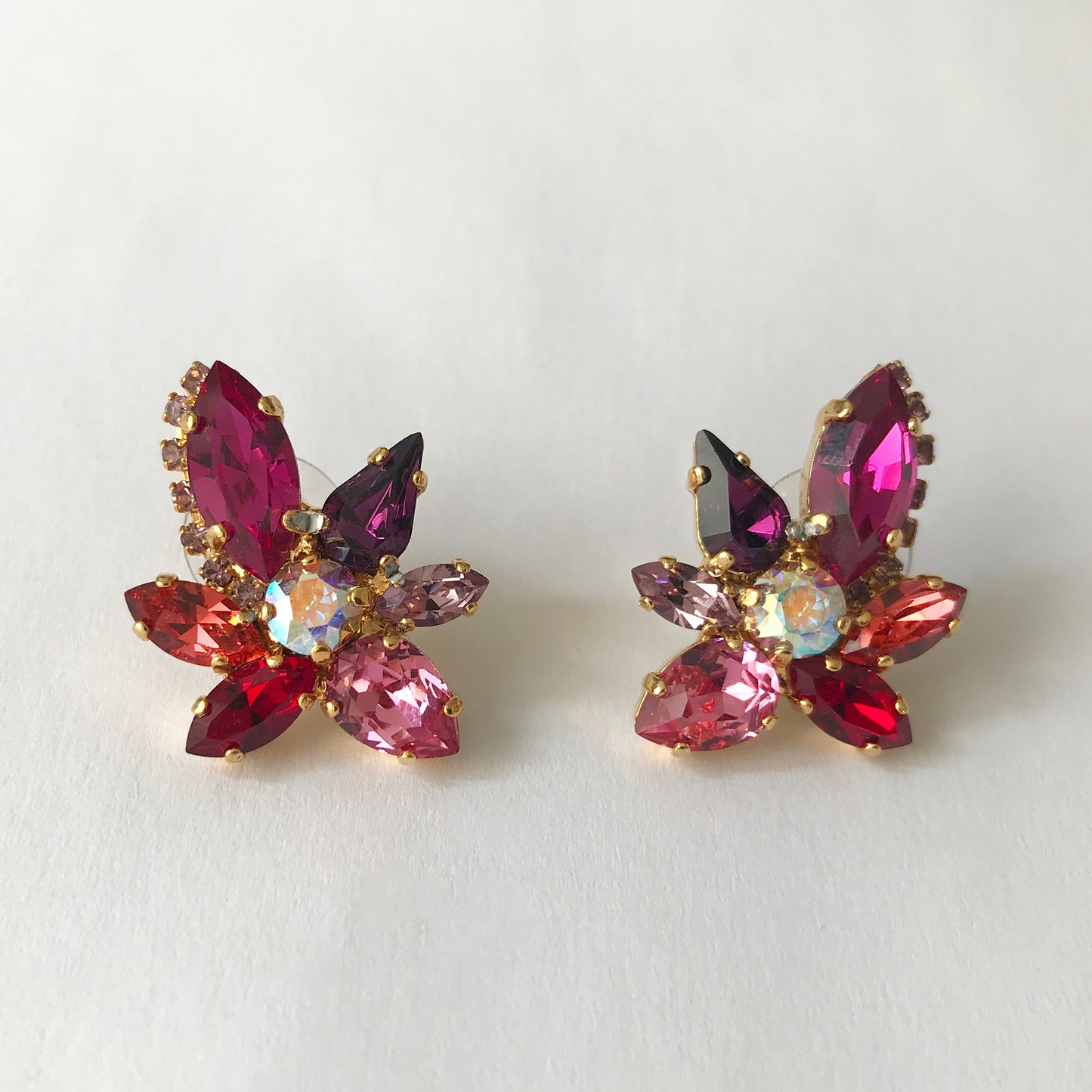 Red Orchid Earrings - Heiter Jewellery