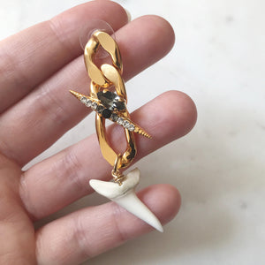 Shark tooth Gold Earrings - Heiter Jewellery