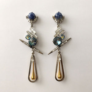 Chrysler Gold Drop Earrings - Heiter Jewellery