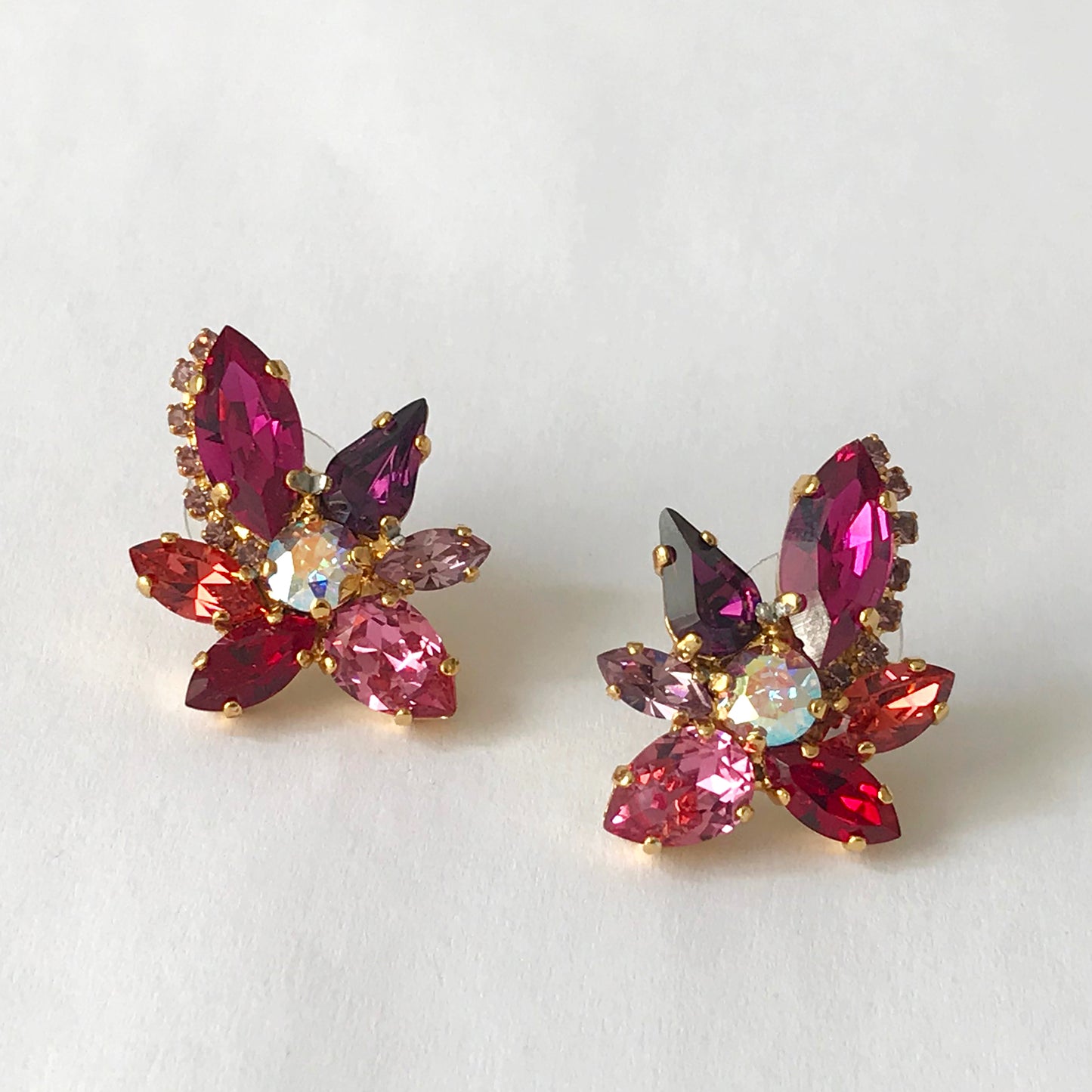 Red Orchid Earrings - Heiter Jewellery