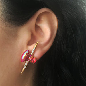 Red Gold Stud Earrings - Heiter Jewellery
