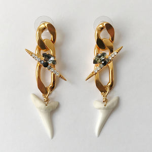 Shark tooth Gold Earrings - Heiter Jewellery