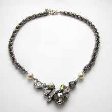 将图片加载到图库查看器，Black Diamond and Crystal Necklace - Heiter Jewellery
