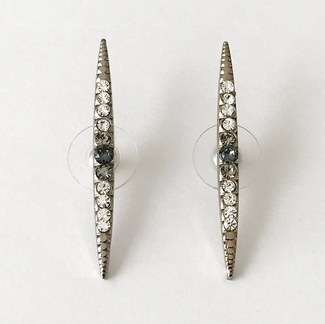 Silver Crystal Stud Earrings - Heiter Jewellery