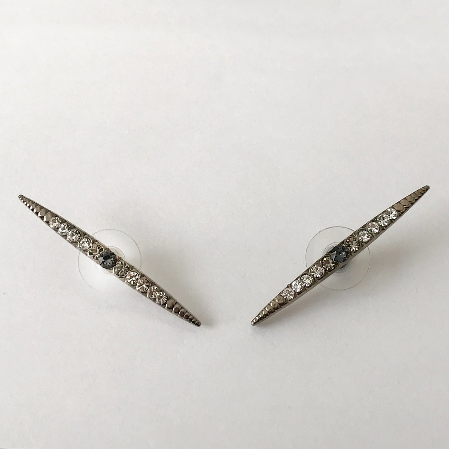 Silver Crystal Stud Earrings - Heiter Jewellery