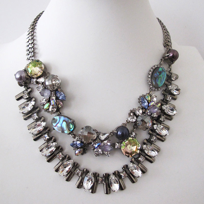 Abalone shell Moon Necklace - Heiter Jewellery