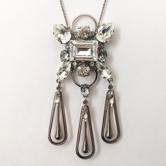 Audrey Crystal Pendant Necklace - Heiter Jewellery