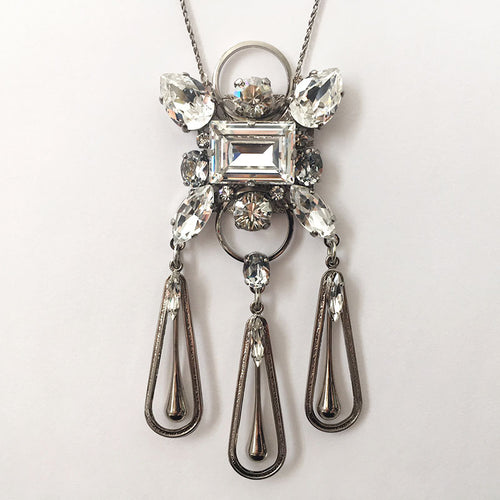 Audrey Crystal Pendant Necklace - Heiter Jewellery